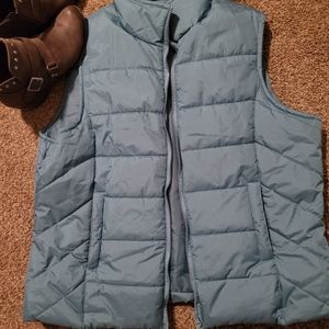 Puffy Teal Vest